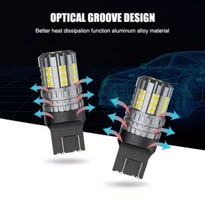 Carolyn Led 3030 24 smd dönüş sinyal ışığı Canbus ampul 1156 1157 T25 3156 3157 T20 7440 7443 Led fren işığı genişliği ışık - Product Image 5