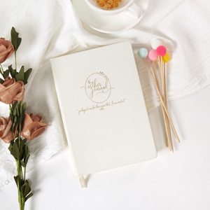 A5 diario senza data stampa personalizzata Planner lino copertura affermazione Mindfulness Journal Case rilegato diario quaderno con elastico - Product Image 2