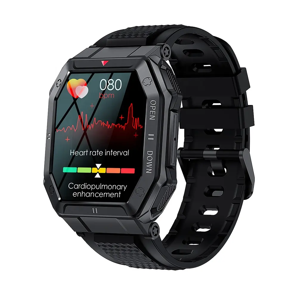 K55 Smart Watch BT Call 350mAh orologio da polso lungo in Standby Monitor per la pressione sanguigna sport all'aria aperta Smartwatch da uomo impermeabile