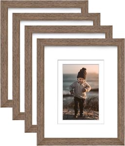 กรอบรูป8x10แบบชนบทลูกแก้วไม้และอะคริลิกพร้อมแผ่นรอง4X 6/5x7ที่ไม่มีแผ่นรองสำหรับภาพ8x10 - Product Image 1