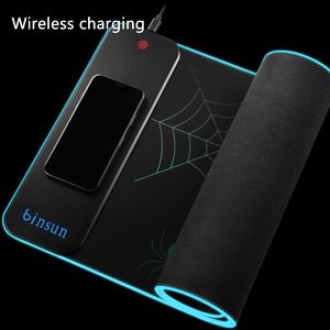 Oyun için 15W hızlı kablosuz şarj cihazı ile büyük RGB oyun Mouse Pad Mat - Product Image 5
