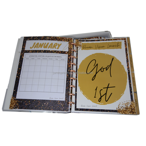 Custom bulk comic graphic novel copertina in pellicola morbida in pvc rilegato a disco diario rilegato pagine rimovibili Productivit-es notebook planner - Product Image 3