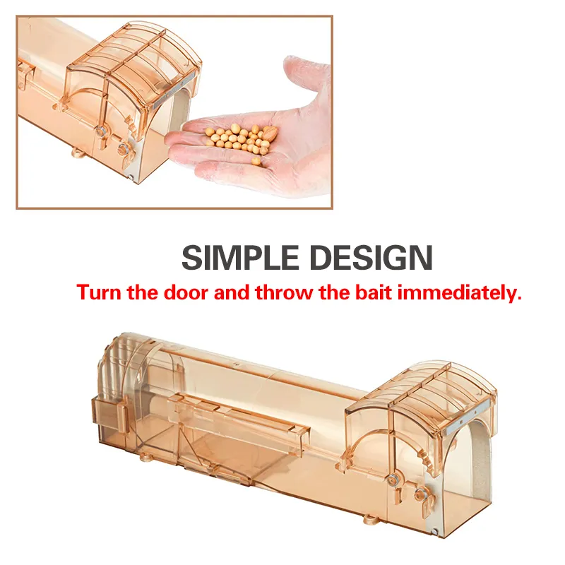 קטן אין להרוג עכברים מלכודת חיה הומנית עכבר מלכודת כלוב פלסטיק למטבח חולדות