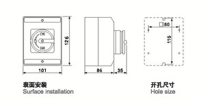 PC Copper IP65 <strong>20</strong> <strong>Amp</strong> 3 Pole Manual Isolating <strong>Switch</strong> Disconnector ON-OFF <strong>Switch</strong> - Product Image 4
