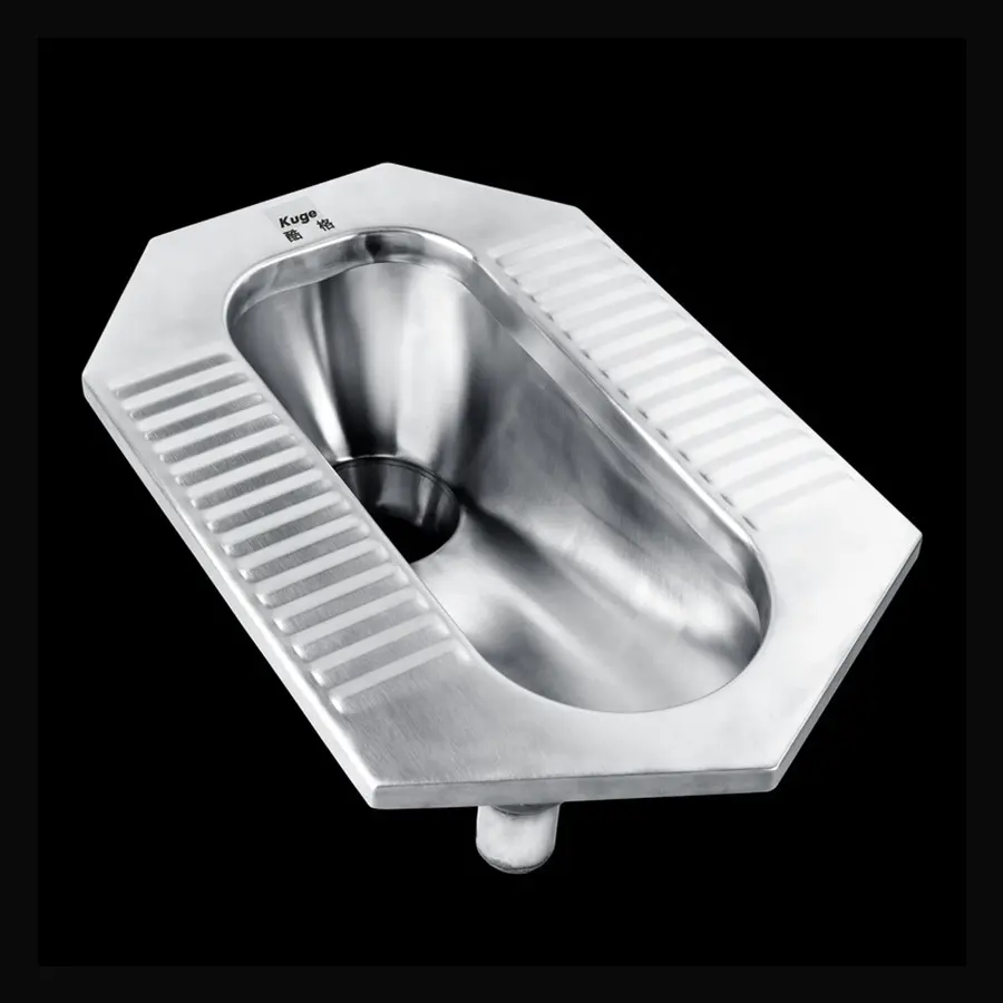 Design unico accovacciata pan con p trappola In Acciaio Inox Carcere tipi di squatting Pan servizi igienici
