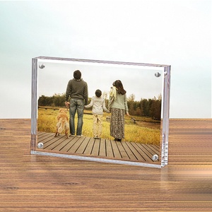 Temizle çift taraflı manyetik fotoğraf blok çerçeve 2.5x3.5 inç akrilik resim çerçevesi cüzdan küçük resim çerçeveleri 2x3 - Product Image 6