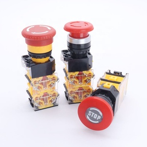 LA38-22ZS Pilzkopf Not-Aus-Schalter Schalter Drehen <span class=keywords><strong>Reset</strong></span> 415V 10A Loch Größe: 22mm Kupfer Kontaktpunkt 203 209B STOP