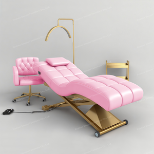Luxus moderne Gold Salon Möbel 1 Motor elektrische Gesichts behandlung Schönheits <span class=keywords><strong>massage</strong></span> Bett Kosmetik Tisch Stuhl Facial Spa Wimpern bett - Product Image 4