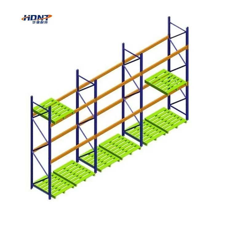 Wholesale Custom Blue/Orange Multi-Level Steel Storage Shelf 1.5 Ton Capacity Pallet Rack