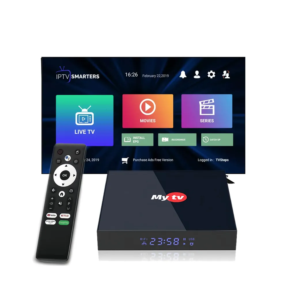 4K UHD hỗ trợ itpv m3u giao diện bảo hành 12 tháng MyTV smarters3 thông minh Android TV Wifi 2.4G miễn phí kiểm tra các đại lý