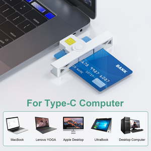 Porta USB C DOD Mini Fold ID banca di credito di debito USB Smartfold tipo C Smart SIM Card Reader per Windows,Mac OS,Linux,Android - Product Image 4