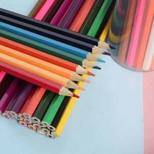 Renkli kurşun ile okul yuvarlak kalemler desenler için sıcak satış Coloful ahşap renkli kurşun kalem Set - Product Image 2