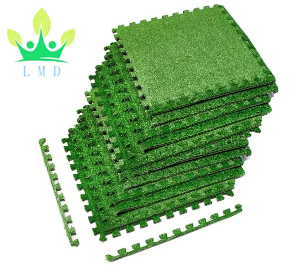 Tappeto artificiale prato interblocco per pavimenti multiuso piastrella per erba soft deck terrazza decorazione interna ed esterna per matrimoni domestici