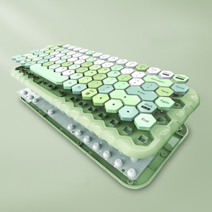 Teclado inalámbrico USB resistente al agua con teclas de función Multimedia
