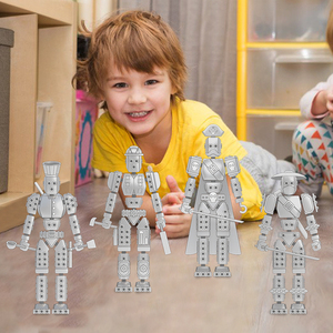 Tùy Chỉnh Giáo Dục Kích Thước 3D In Hành Động Sáng Tạo Hình Di Chuyển Doanh Nhựa Bền Xây Dựng Khối Lắp Ráp Robot Đồ Chơi - Product Image 1