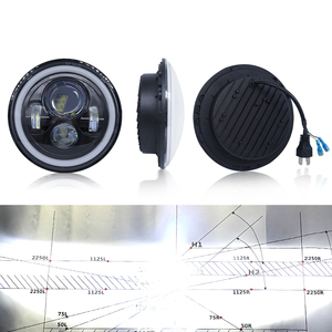 2022 LED עגול ערפל מנורת 7 אינץ LED פנס עם זווית עיניים איתות led ערפל אור עבור רנגלר 2007-2017, jeep, מחוץ לכביש