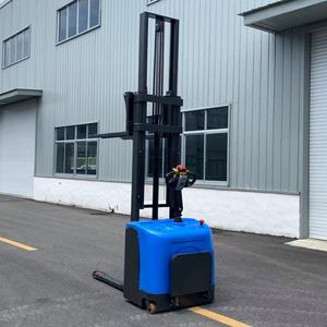 Electric Pallet Stacker Hydraulic <strong>Loading</strong> 1500kg 1.6m 2ton 2m 3.5m 2 Ton Power Fully Stand on Electric Stacker - Product Image 5