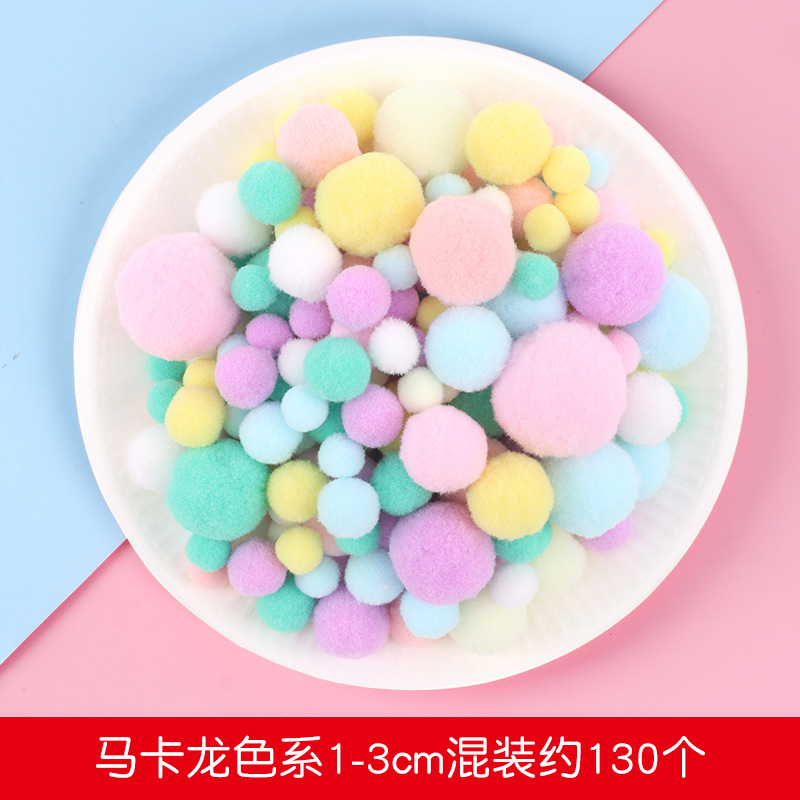 Macaron-style, 1-3cm mixed pack, approximately 130 pieces.