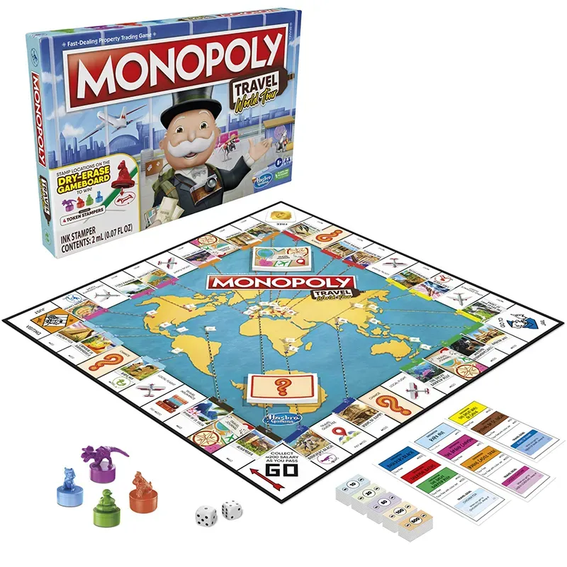 Tùy chỉnh monopoli Dòng Tiền chơi gia đình vui vẻ thẻ trò chơi bàn trò chơi hội đồng quản trị monopoli