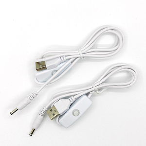 5V USB DC 3.5x1.35mm 5.5x2.1mm güç kapalı anahtarı LED şerit için şarj kablosu - Product Image 1