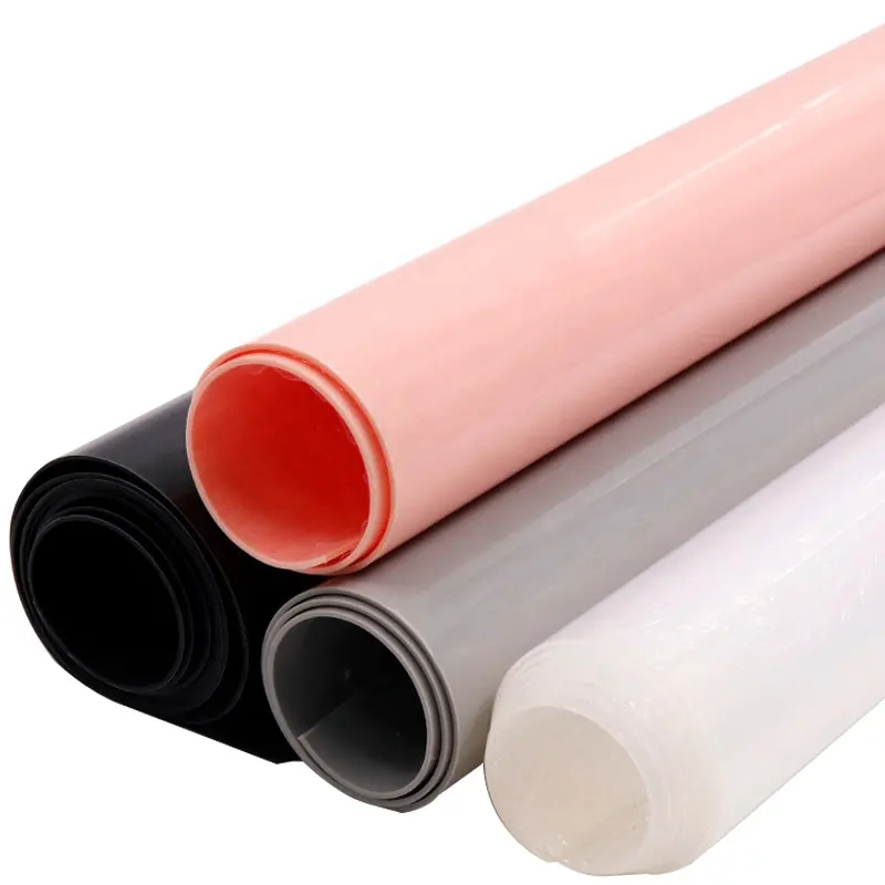 1-5mm thickness silicone sheet custom cabinet thin silicone rubber sheet roll Colors and sizes can be customized