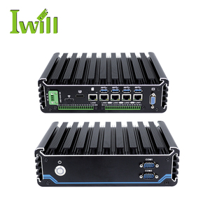 Procesador integrado Mini Pc Core 6th I7 5 LAN GPIO Linux Sistema operativo Mini Pc con voltaje amplio de 9V a 36V
