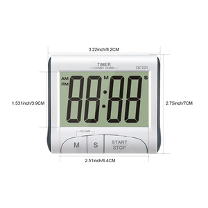 Digitaler Küchen-Timer mit Lautmelder 12/24 Stunden Zeitanzeige Zählen/Abzählen und Stopwatch-Funktion für das Kochen - Product Image 6