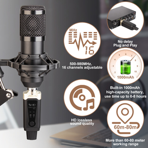 Adaptador XLR de sistema PA para transmisor y receptor de Audio para micrófono dinámico 48V Phantom Power condensador micrófono mezclador de Audio altavoz PA - Product Image 3