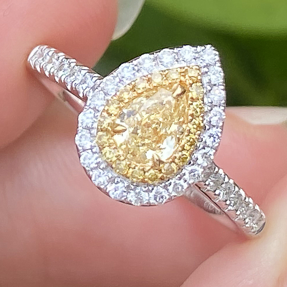 Diamant jaune naturel