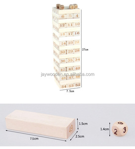 Gỗ sồi khổng lồ nhào lộn Tháp xếp chồng bằng gỗ khối gỗ đồ chơi xây dựng thiết lập cho người lớn PE OEM 000 cho trò chơi ngoài trời - Product Image 3