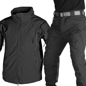 Sivi Đồng Phục Chiến Thuật Người Đàn Ông Của Thiết Lập Săn Bắn Phù Hợp Với Da Cá Mập Giữ Ấm Đồng Phục Người Đàn Ông Quần Áo Làm Việc Quần Áo Chiến Thuật Phù Hợp Với - Product Image 4