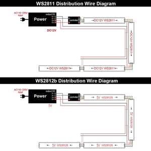 กระจาย WS2811 WS2812 WS2813 WS2815 IC ฝังตัวดิจิตอลไดโอด SMD 3535 5050 RGB นำชิป WS2812B WS2813B WS2815B โปรแกรม - Product Image 3