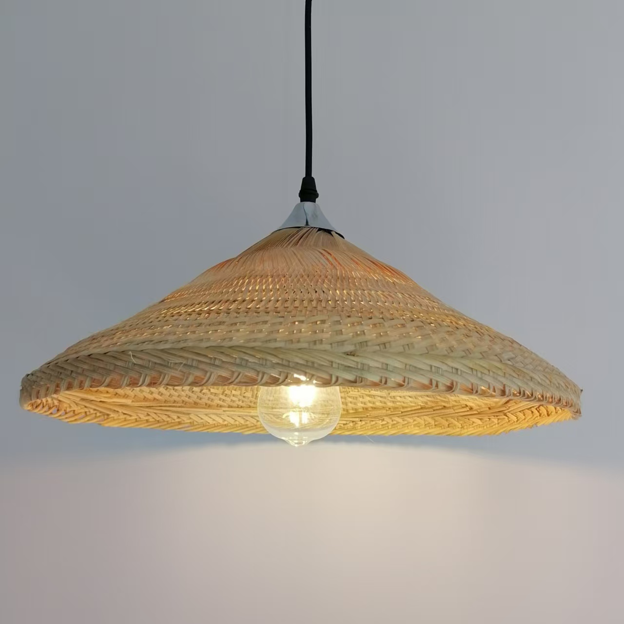 colorful 41cm diameter fine woven conical hat