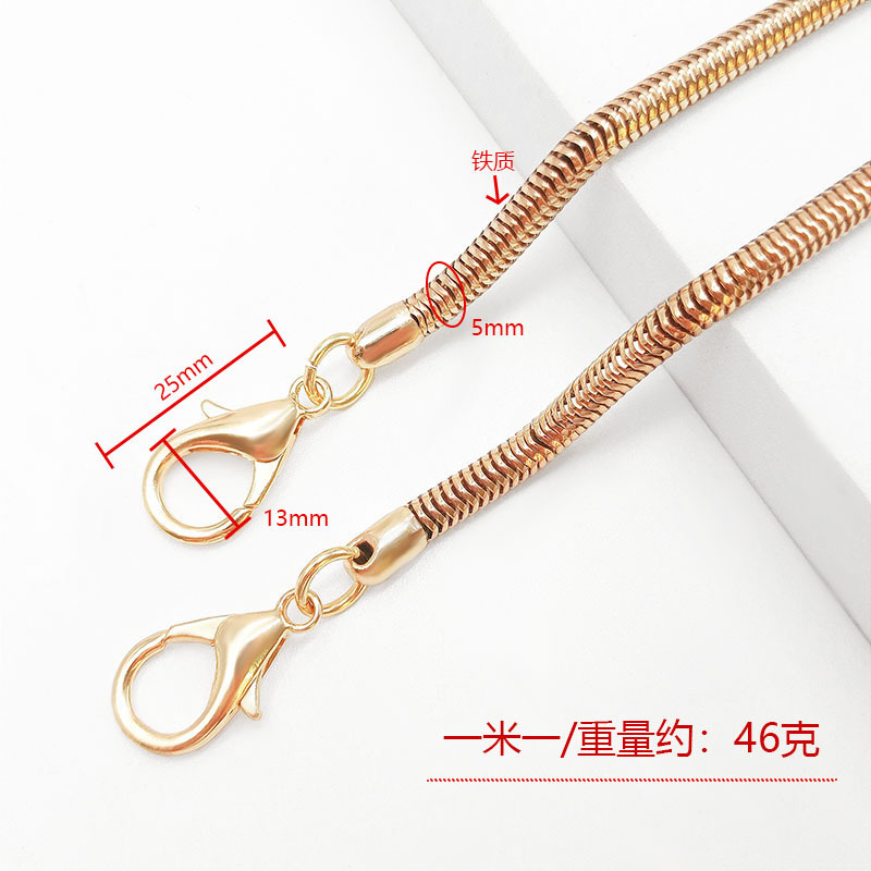 Hsg511-0015mm cadena serpiente hierro 1.1m oro