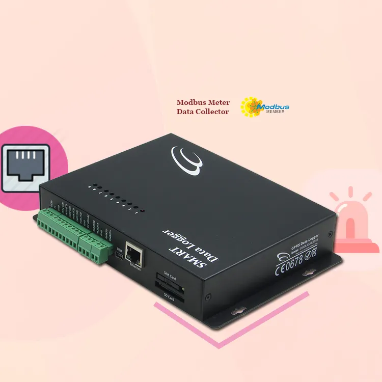 Modbus-contador de pulso de agua inalámbrico en tiempo real, registrador de datos modbus gsm gprs