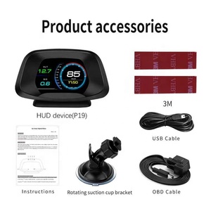 WIIYII多接口P19 OBD2全球定位系统导航平视显示器速度计智能仪表汽车全球定位系统速度显示平视显示器 - Product Image 6