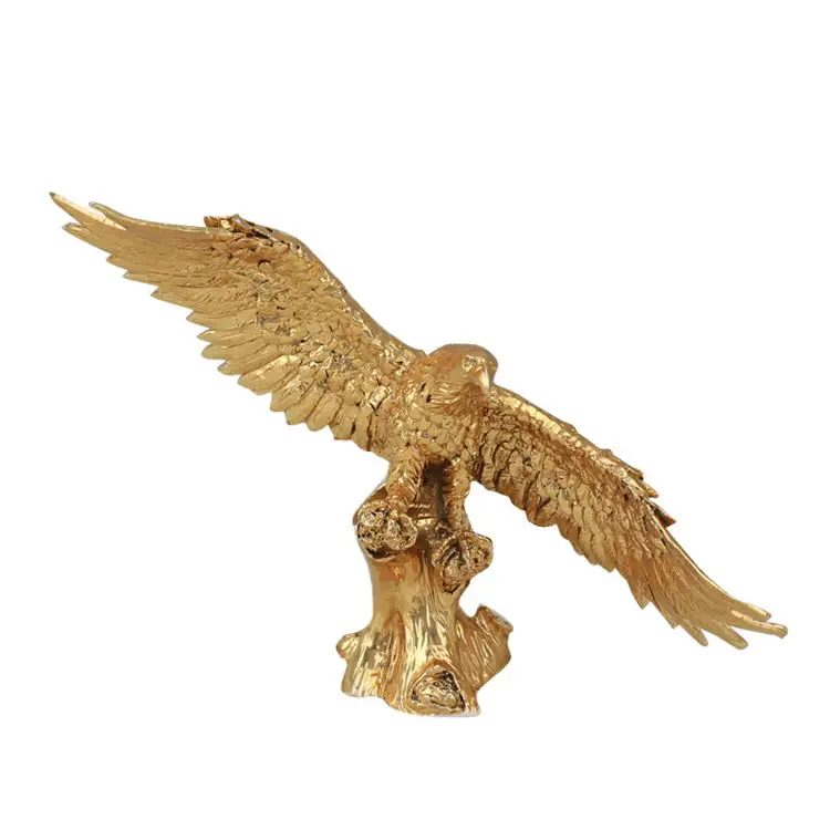 Statue d'aigle en résine galvanisé De Style européen, décoration moderne De Bureau, De luxe, ornements dorés