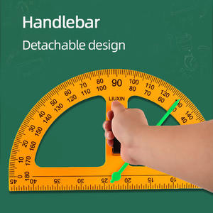 Plastik-Lehrdreieck-Set Lineal Winkelmesser Zirkel Magnetisches Mathematik-Lehrmittel-Set für Schullehrer ABI BY-337 - Product Image 3