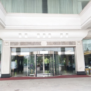 Panasoni Modern lüks iki kanatlı otomatik döner kapı serisi çelik ve cam sürgülü açık stil için otel dış giriş - Product Image 6