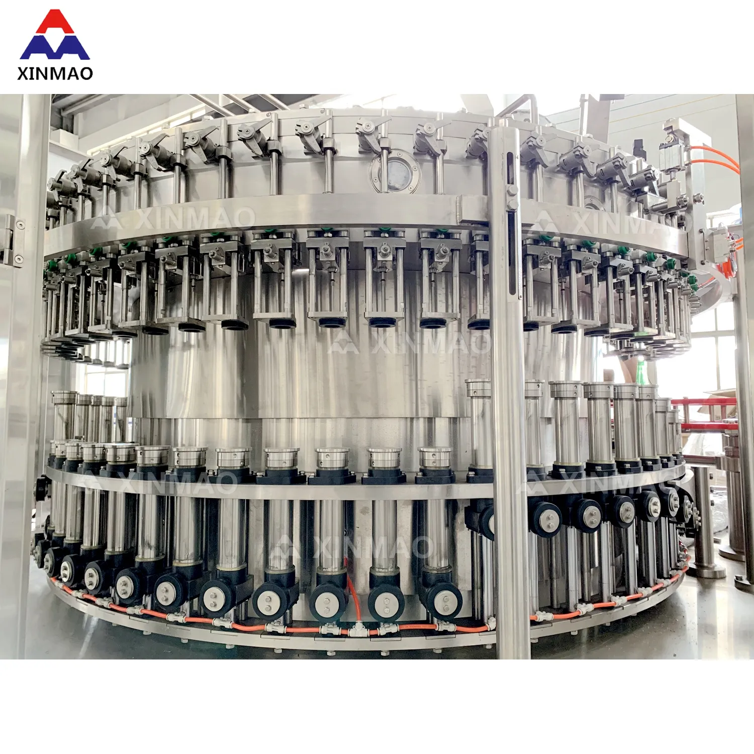 Linha de produção de bebidas carbonatadas Máquina de engarrafamento de vidro para refrigerantes