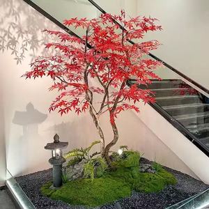 人工レッドメープルツリー型木大型装飾メープルリーフランドスケープディスプレイ屋内と屋外の鍛造木 - Product Image 5