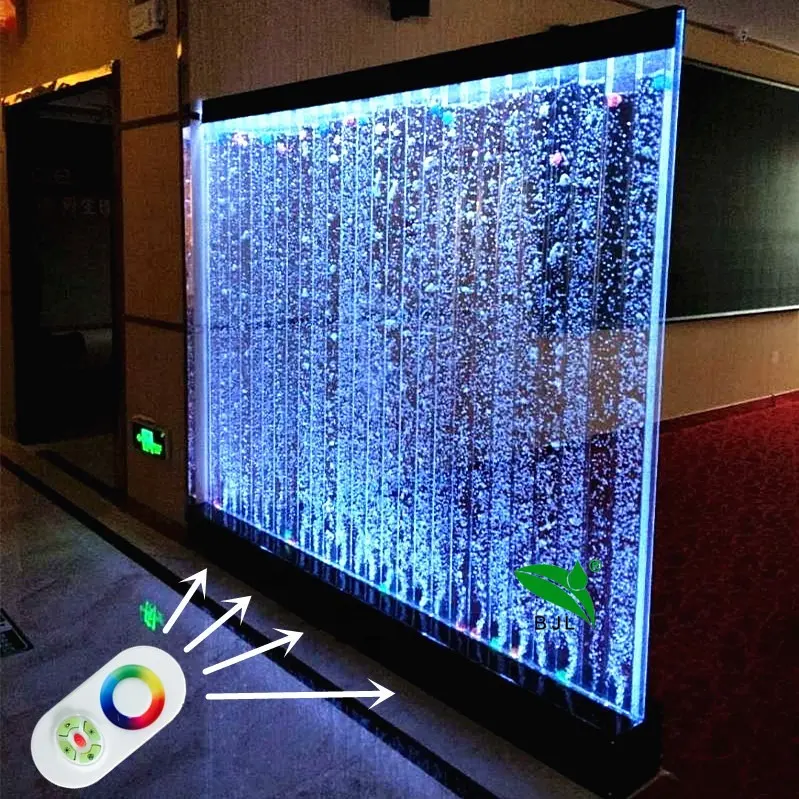 Novo design de tela de partição decoração color changing LED acrílico painel de parede da bolha de água