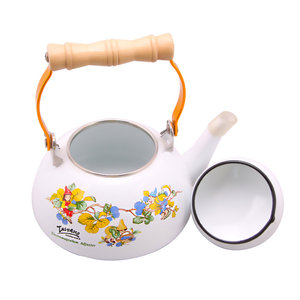 批发定制时尚搪瓷水壶和茶壶高品质金属玻璃，带吹口哨功能，适合家庭使用 - Product Image 5