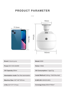 250ML fern gesteuerter wasserloser Aroma diffusor für Hotels 2025 Elektrische Hausduft maschine mit handels üblichem Design - Product Image 6