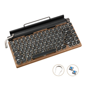 Teclado mecánico inalámbrico para teléfono móvil, máquina de escribir con BT, Punk, Retro, para tableta, MAC - Product Image 5