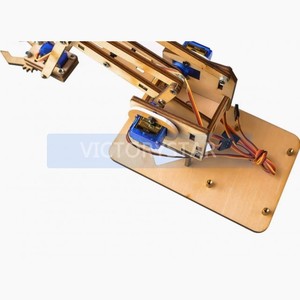 4degreeoffreedom wooden servo robot arm SG90 <strong>Raspberry</strong> Pi claw splicing robotic arm4 servoThere are slight modifications and the