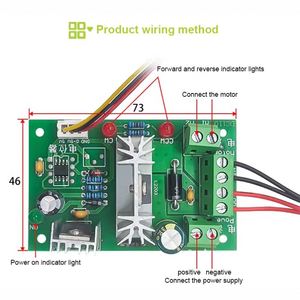 Controlador de CC PWM de 6V, 10V, 12V, 24V, 30V, con interruptor de inversión positiva, controlador de CC PWM para controlador de velocidad de Motor de CC, 200W CCM6N - Product Image 3