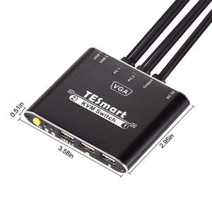 TESmart OEM ODM Factory ingresso di alta qualità uscita a 2 porte 1 per Laptop VGA KVM Switch USB 2.0 1080 p60hz VGA KVM Switch - Product Image 2
