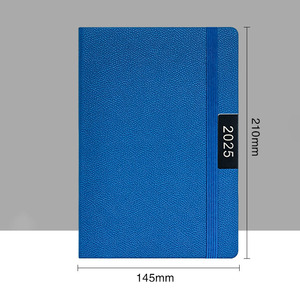 Venta al por mayor personalizado A5 PU diario cuaderno impreso logotipo personalizado diario nota libro 2025 PU cuaderno de cuero con correa elástica