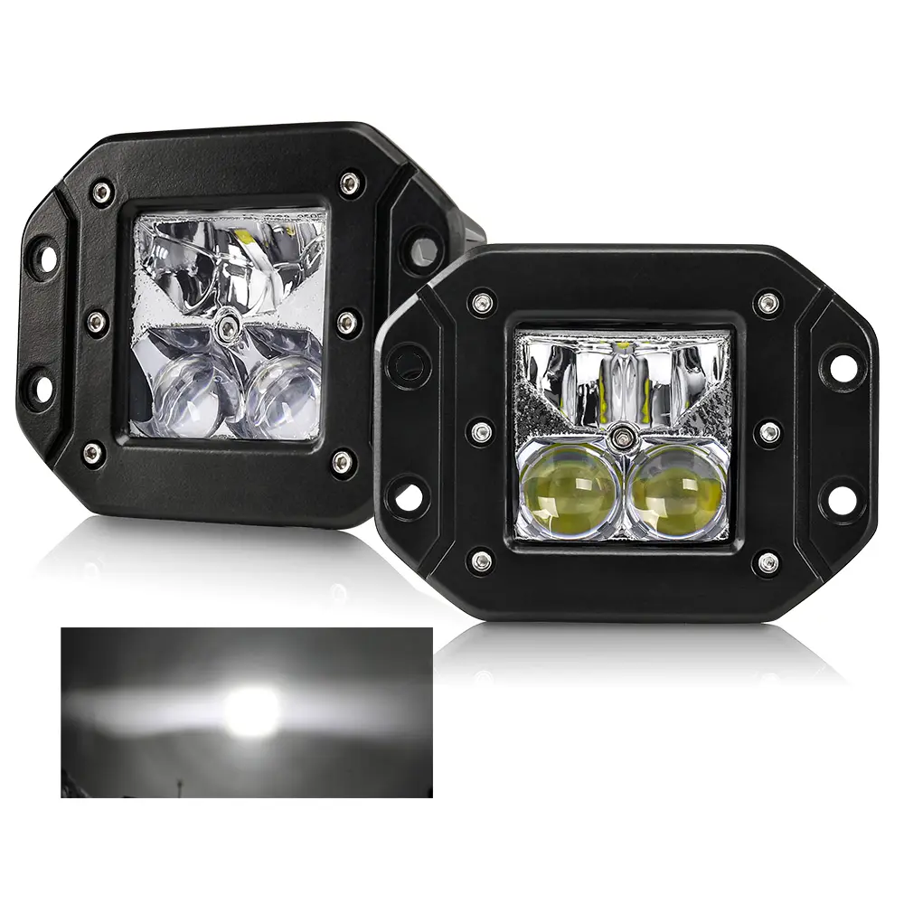 Doppia Fila 5 Inch Piazza Laterale Della Lampada 40W Auto Baccelli di Montaggio A Filo Led del Lavoro Della Luce di Guida per Off Road camion Auto